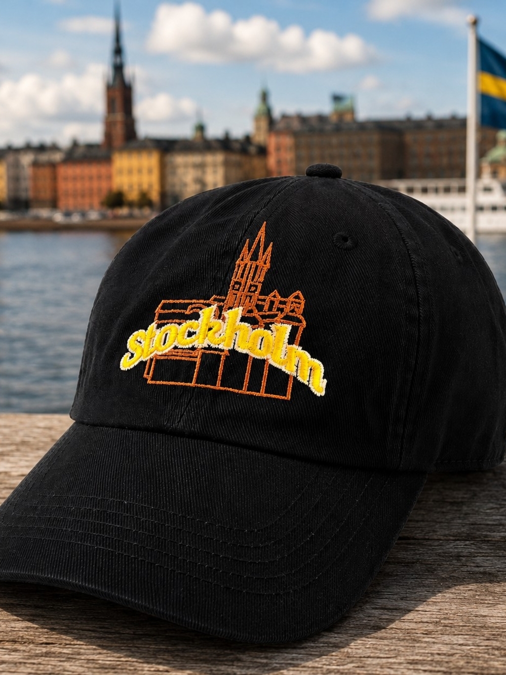 Princess Cruises Stockholm Sweden Embroidered Strapback Hat